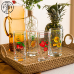 【SOLO歐洲家居】290ml 繽紛水果玻璃杯4件一組 茶杯 水杯 果汁杯 夏日飲品杯 禮物推薦, , large