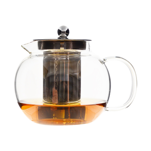 沏茶可直火玻璃濾泡茶壺-950ml-圓形-2入