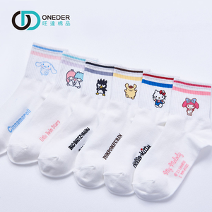 (多款)Sanrio 三麗鷗 KITTY中統襪 雙子星 美樂蒂 布丁狗 【旺達棉品】XO-A304