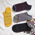 [Kaimei Cotton Industry] 10 pairs set, random and excellent, MIT made in Taiwan, pure cotton, extra large combed cotton, right-angle socks, square geometric style, , large