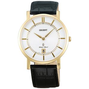 ORIENT 東方錶 SLIM 紳士輕薄石英錶-金框x黑/38mm FGW01002W