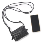 BOTTEGA VENETA Candy Loop 小羊皮迷你相機斜背包/黑色, , large