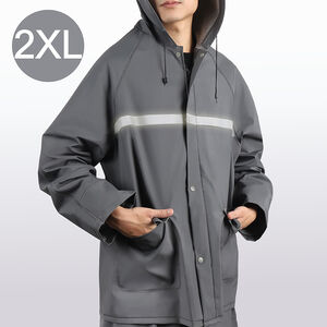 兩件式PVC防護雨衣&lt;鉑金灰2XL&gt;