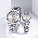 CITIZEN 星辰 光動能簡約女錶-銀 EW2318-73A, , large