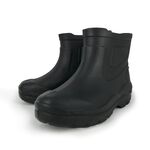 精選短靴式輕量雨鞋 MIT 台灣製造 男鞋 男靴 短雨靴 防水鞋 一體成型 控溫EVA 彈性 舒適 耐磨 抓地 止滑 黑, , large