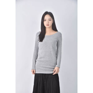 (S) 【又又私服】alice fashion shop素面灰色長袖上衣二手衣