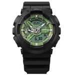 CASIO 卡西歐 G-SHOCK 鼠尾草綠色 雙顯運動手錶 GA-110CD-1A3, , large