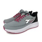 DIADORA迪亞多那 輕量透氣慢跑女鞋 女運動鞋 慢跑鞋 反光 舒適 輕盈 彈性 吸震 減壓 足弓支撐 止滑 黑 灰桃, , large