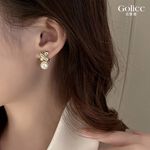 【Gulicc】古莉可 耳環  百搭交叉珍珠耳釘, , large