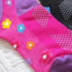 [Kaimei Cotton] 8 pairs set of MIT made in Taiwan, 40-count combed cotton anti-slip children's socks, small flower style, , large