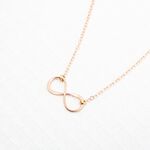 【Angel & Me】Love 愛 無限 Infinity s925 純銀 厚鍍 18k 玫瑰金 項鍊 情人節, , large