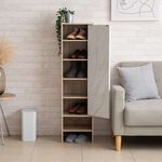 single-door high cabinet-marble white, , large