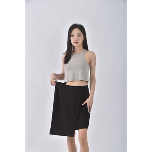 (L) giordano ladies西裝不對稱黑色短裙二手衣