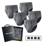 【AREXSPORT】AS-P011 竹炭內褲禮盒 三角褲 男三角竹炭內褲【台灣製】抑菌消臭 透氣運動內褲 五入組, , large