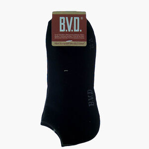 BVD中性休閒毛巾底船襪-黑灰白三色隨機出貨