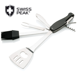 [桃品國際] Swiss Peak barbecue 7合1戶外烤肉工具組
