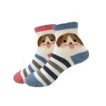 【BVD】小狗1/2童襪<紅,13-16cm>B579 短襪 襪子, , large