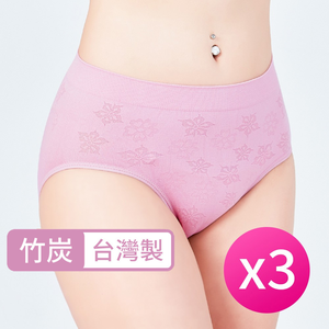 [SHIANEY]Taiwan-Made Stretch Mid-Rise Seamless Panties with Bamboo Charcoal Fiber Crotch