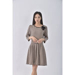 (S) 條紋棕色洋裝二手衣, , large