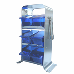 [巴果果]直立式水果置物架 三層六格配料架 吧檯備料收納架（附收納盒） BF-12, , large