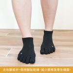 [Kaimei Cotton] 3 pairs set, gray MIT made in Taiwan, antibacterial and deodorizing towel-soled toe socks, one-piece molding, , large