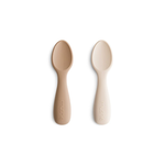 Mushie 矽膠學習湯匙2入/温杏淺沙 Natural/Shifting Sand, , large
