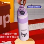 BEDDY BEAR Dual-Drink Sports Thermos Bottle (Kids' Water Bottle, 316 Stainless Steel Thermos Cup, Straw Cup, 900ml), , large