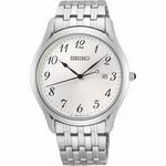 SEIKO 精工 CS 時尚石英手錶-白x銀/39mm 6N42-00K0S(SUR299P1), , large