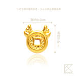 【TLH】黃金墜紅繩親子款手繩 純金999 多選 招財開運錢母 約重0.04錢±0.02, , large