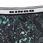 KINGO-大尺碼-男 排汗 平口彈性內褲-粉綠-443906, , large