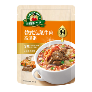 得意的一天滴雞精高湯粥韓式泡菜牛肉320g
