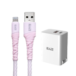 【台陞科技】REAICE PD33W雙孔1A1C充電頭+USB-A to Lightning1.2M編織充電傳輸線 充電套組/多色可選, , large