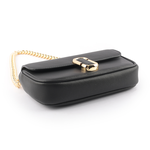MARC JACOBS THE J MARC 平滑牛皮翻蓋迷你二用包/黑色, , large