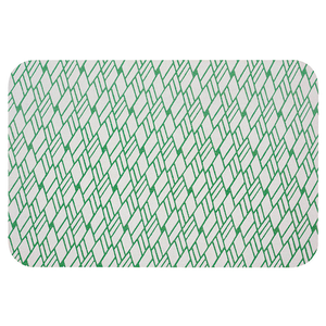 【怪獸】OGL 厚切特舒緹花布軟式珪藻土吸水地墊(60x40cm) -綠逸攬田野