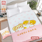 【多利寶寢具】柯基犬卡卡涼感紗冰晶涼被-品牌字母, , large