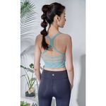 YOGA FLOW Ashly Bra - 交織細帶短版上衣 - 貝殼藍 Limpet Shell, , large