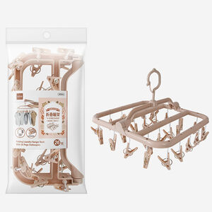 Hanger Rack with 26 Pegs Clothespins