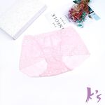 【K's凱恩絲】粉嫩透花蕾絲包臀專利有氧蠶絲內褲, , large