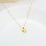 【Angel & Me】Love Lotus s925 sterling silver 24k gold plated necklace gift, , large
