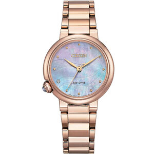 CITIZEN 星辰  L系列 黃昏紫霞 光動能大三針女錶 EM0917-81Y