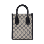 GUCCI Interlocking G 迷你手提/斜背托特包/黑藍色, , large