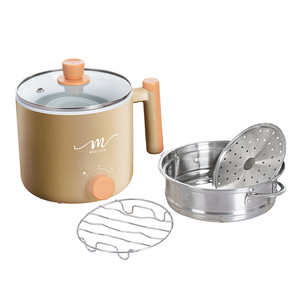 【MOLIJIA】1.8L-M28 Double-Layer Anti-Scalding Non-Stick Cooker + M0819 Stainless Steel Steamer - Brilliant Gold