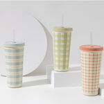 Knit To Be Collection-Stainless Steel Straw Cup 710ML, , large