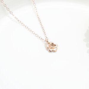 【Angel & Me】梅花 Plum Flower s925 純銀 厚鍍 18k 玫瑰金 項鍊 情人節 禮物