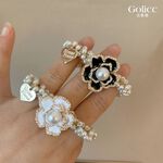 【Gulicc 】古莉可 髮圈 韓國小香風山茶花珍珠髮圈, , large