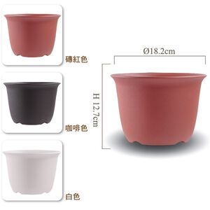 【園藝】6吋S素陶盆-顏色隨機出貨