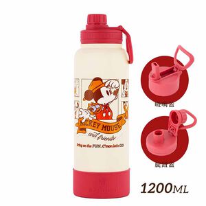 HOUSUXI 迪士尼-保冷保溫瓶(雙蓋組)1200ml-米奇米妮