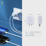 KTnet UP202 USB Dual Port Charger 5V2.4A Dual USB Fast Charger Safety Protection Mini Portable (100~240V), , large