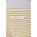 (S) meier q直條紋黃色襯衫上衣二手衣, , large