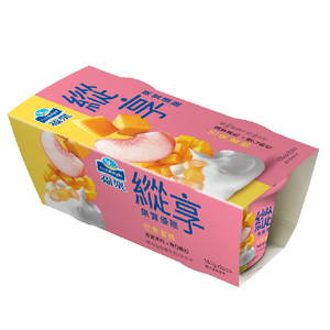 福樂Q果優酪-芒果蜜桃135g(每盒2入)